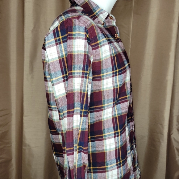 Orginal Weatherproof Vintage Men's Long Sleeve Flannel- Size: Large- Red / White - Picture 6 of 9